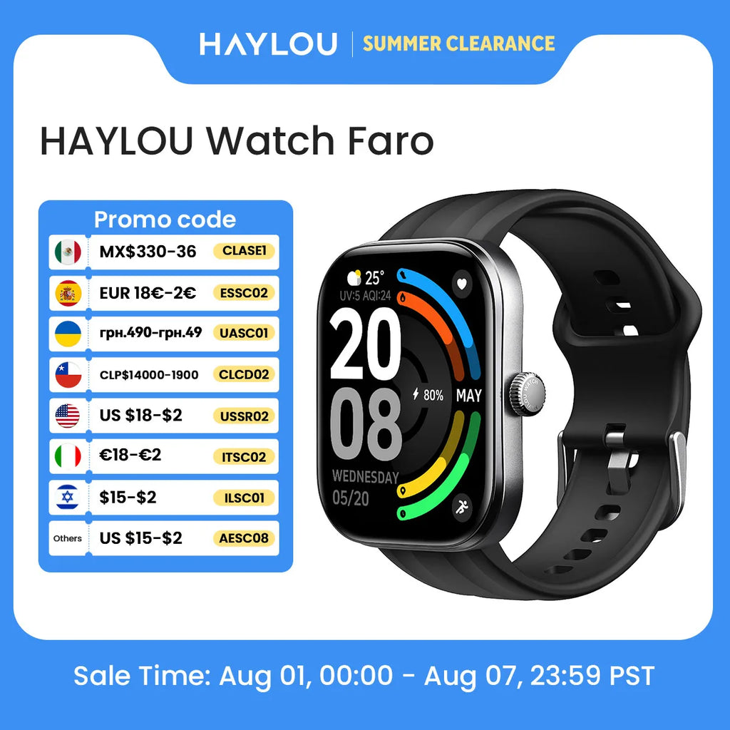 Reloj Inteligente con Linterna y Llamadas HD