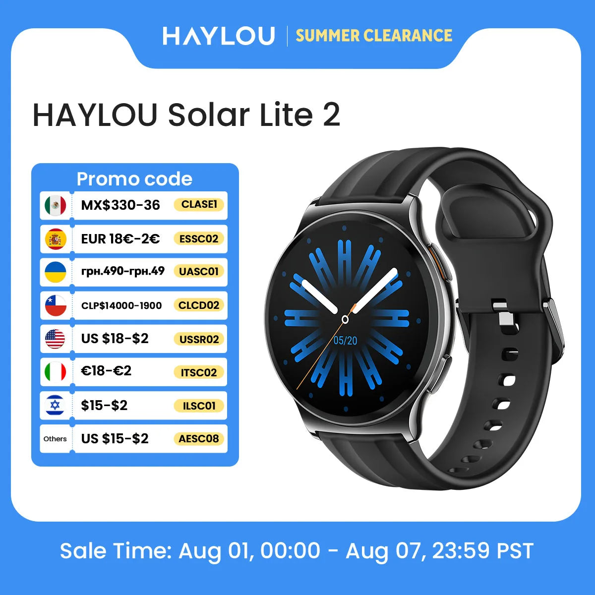 Reloj Inteligente Haylou Solar Lite 2 AMOLED