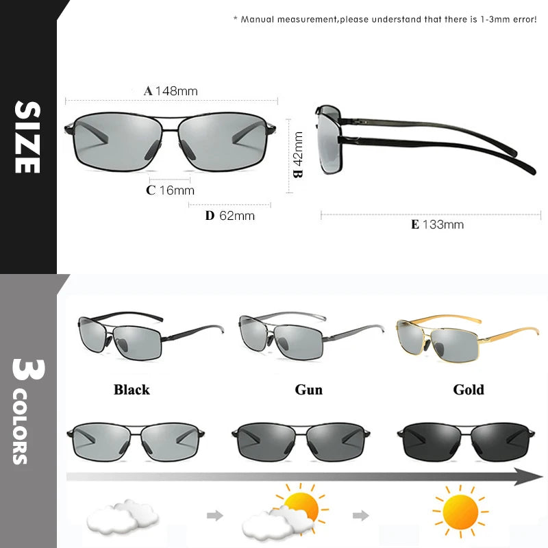 Lentes de Sol Camaleón Polarizados para Conducir