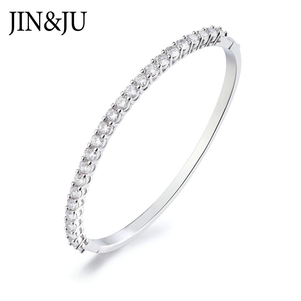 Pulsera con Zirconia y Acabado Metálico para Mujer
