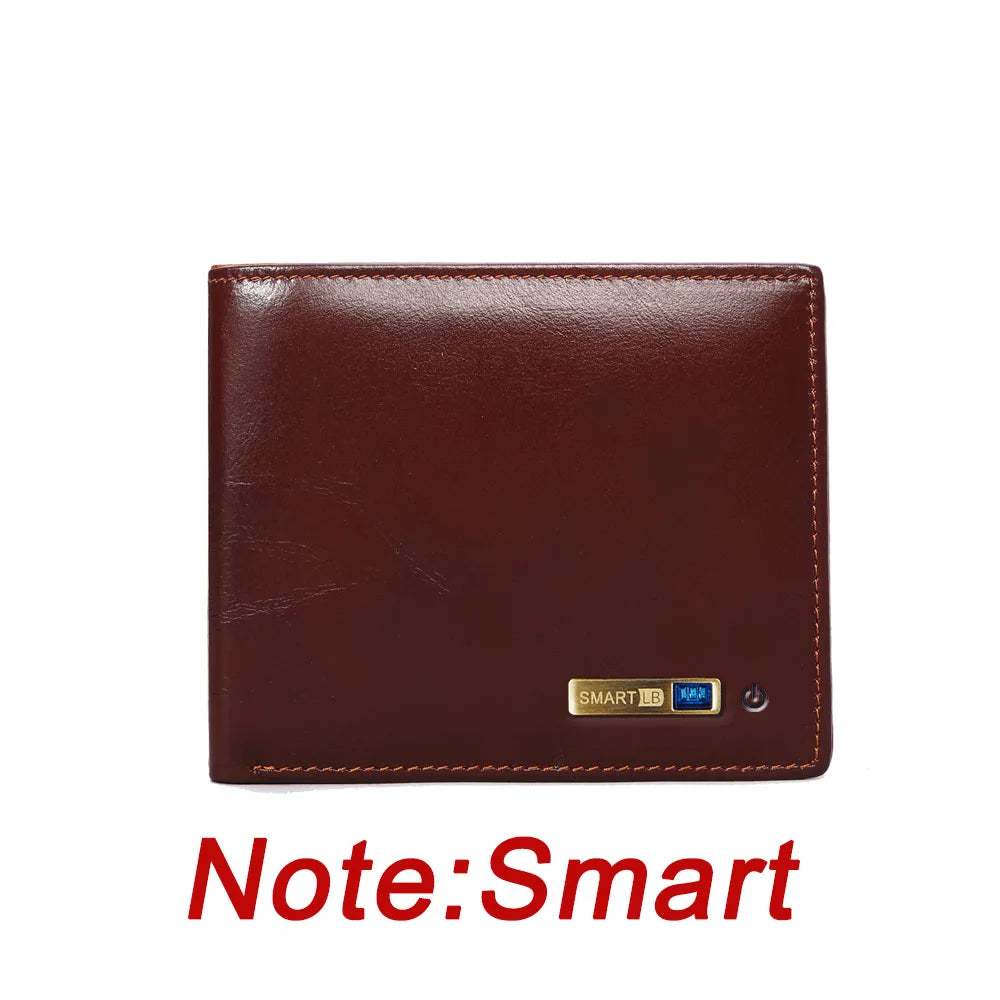 Cartera Inteligente de Cuero Vacuno con Rastreo Bluetooth