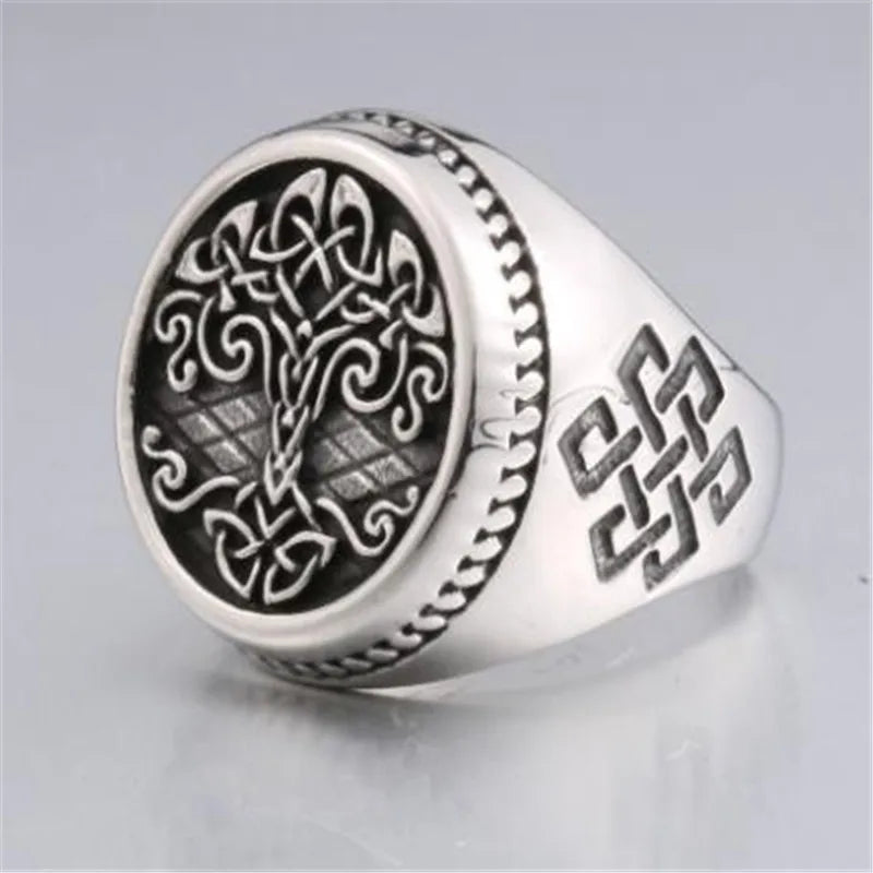Anillo Vikingo Runas Nórdicas Ajustable