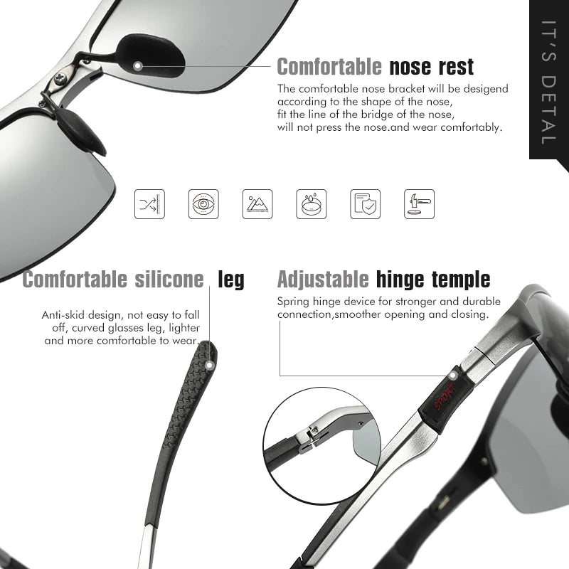 Lentes Deportivos Fotocromáticos Polarizados UV400