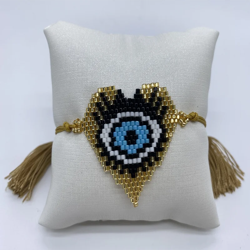 Pulsera Miyuki con Ojo Turco Estilo Bohemio