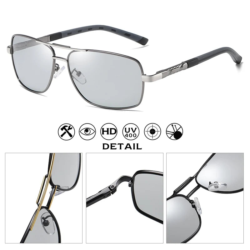 Lentes Cuadrados Fotocromáticos Polarizados UV400
