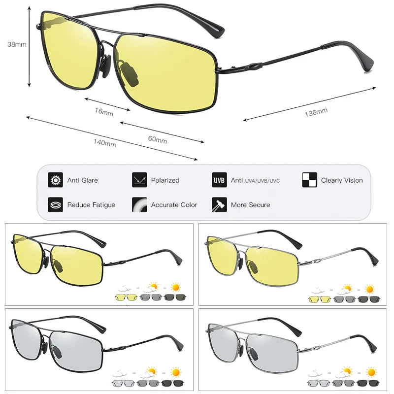 Lentes Ultraligeros Fotocromáticos Polarizados UV400
