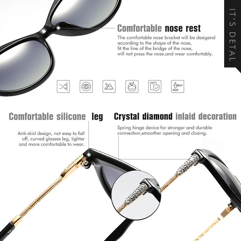 Lentes Cat Eye Polarizados Degradados UV400