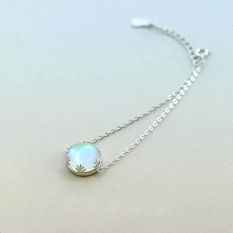 Collar Ajustable con Piedra Redonda