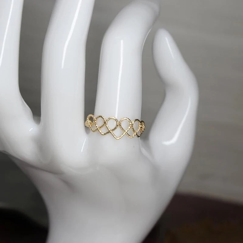 Anillo de Corazón con Oro Laminado 14K