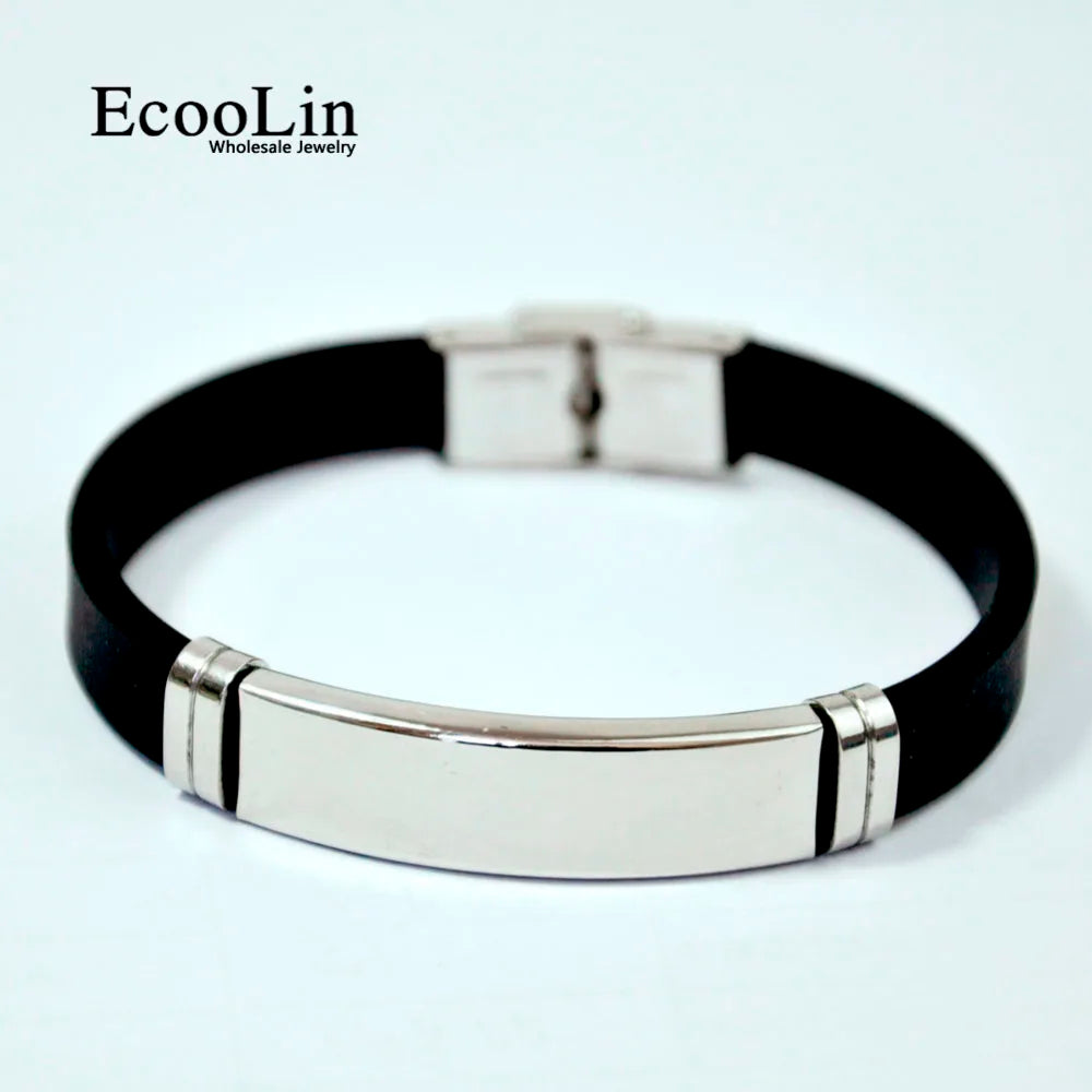 Set de 15 Pulseras de Silicona y Acero Estilo Punk
