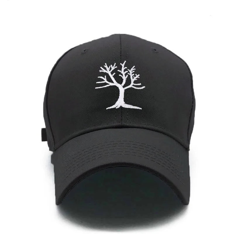 Gorra Bordada con Árbol de Algodón
