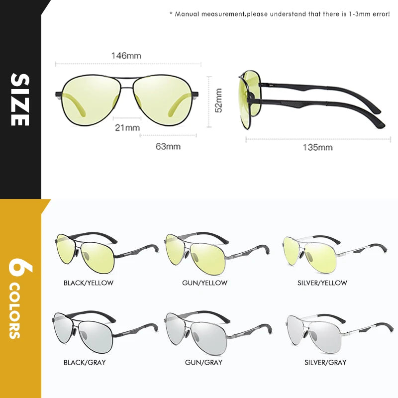 Lentes de Sol Aviador Polarizados Antirreflejo Unisex