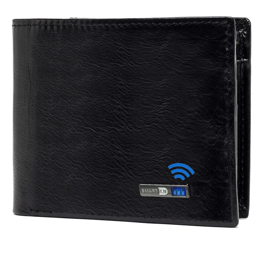 Cartera Inteligente de Cuero Vacuno con Rastreo Bluetooth
