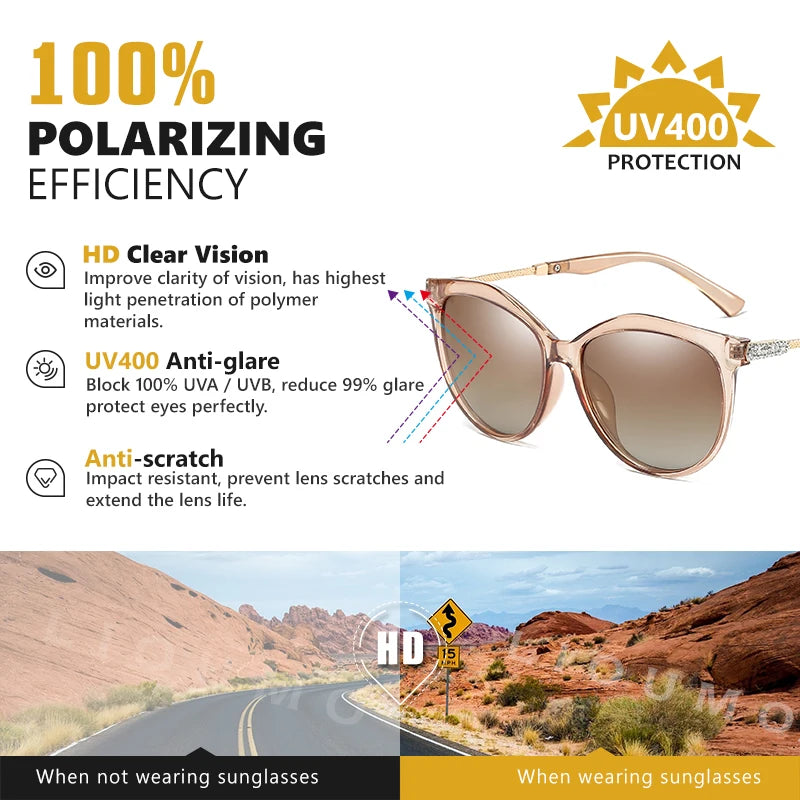 Lentes Cat Eye Polarizados Degradados UV400