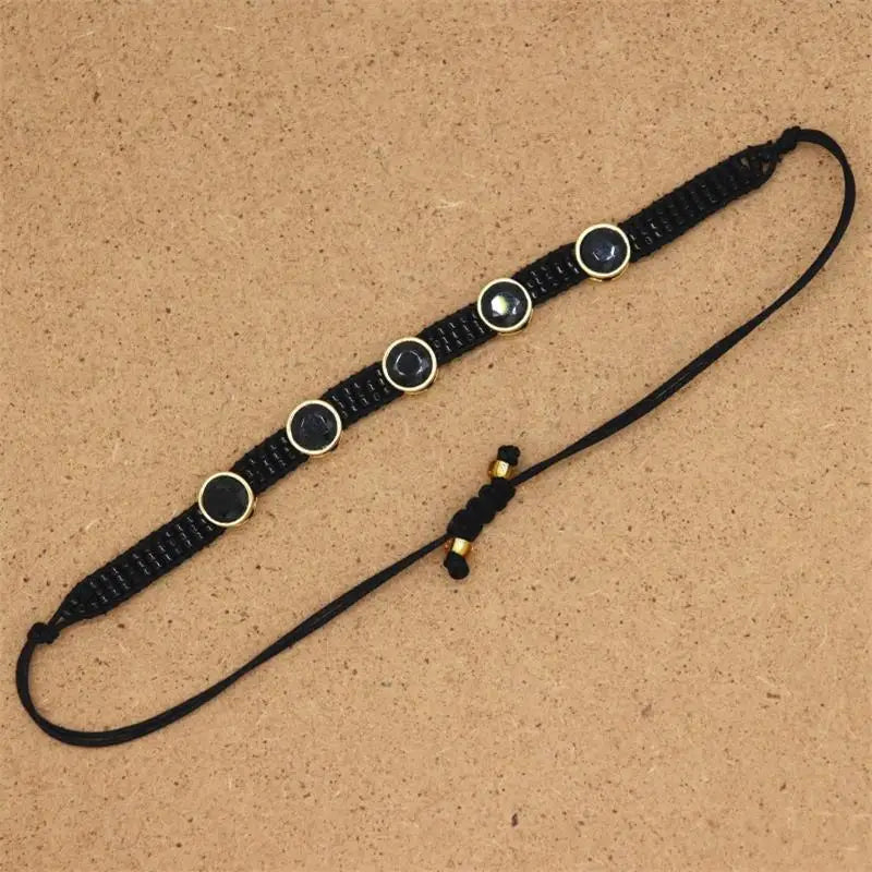 Pulsera Ajustable de Cristal con Diseño Geométrico