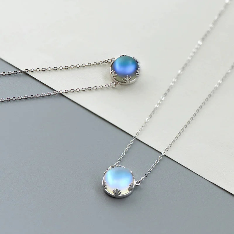 Collar Ajustable con Piedra Redonda