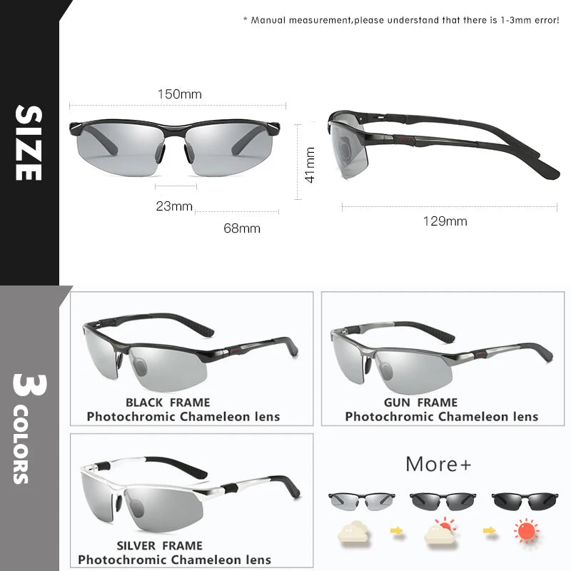 Lentes Deportivos Fotocromáticos Polarizados UV400