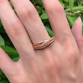 Anillo de Oro Rosa 18K con Diamante Natural