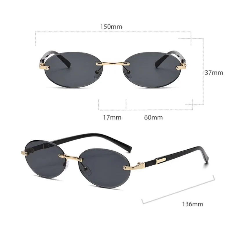 Lentes Ovalados sin Montura UV400