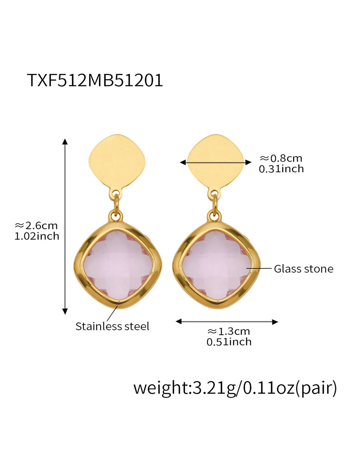 Conjunto de Joyería de Acero Inoxidable con Acabado Dorado