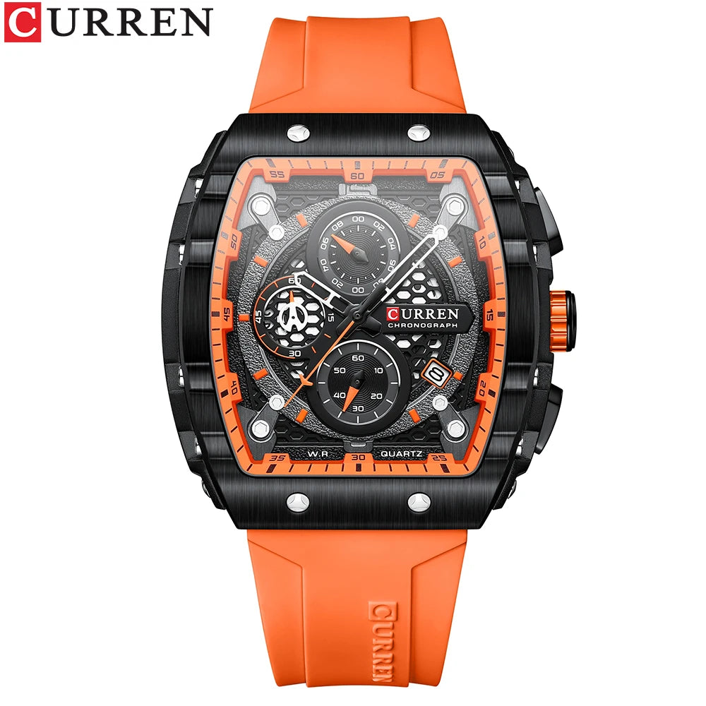 Reloj CURREN 8442 Cronógrafo con Correa de Silicona