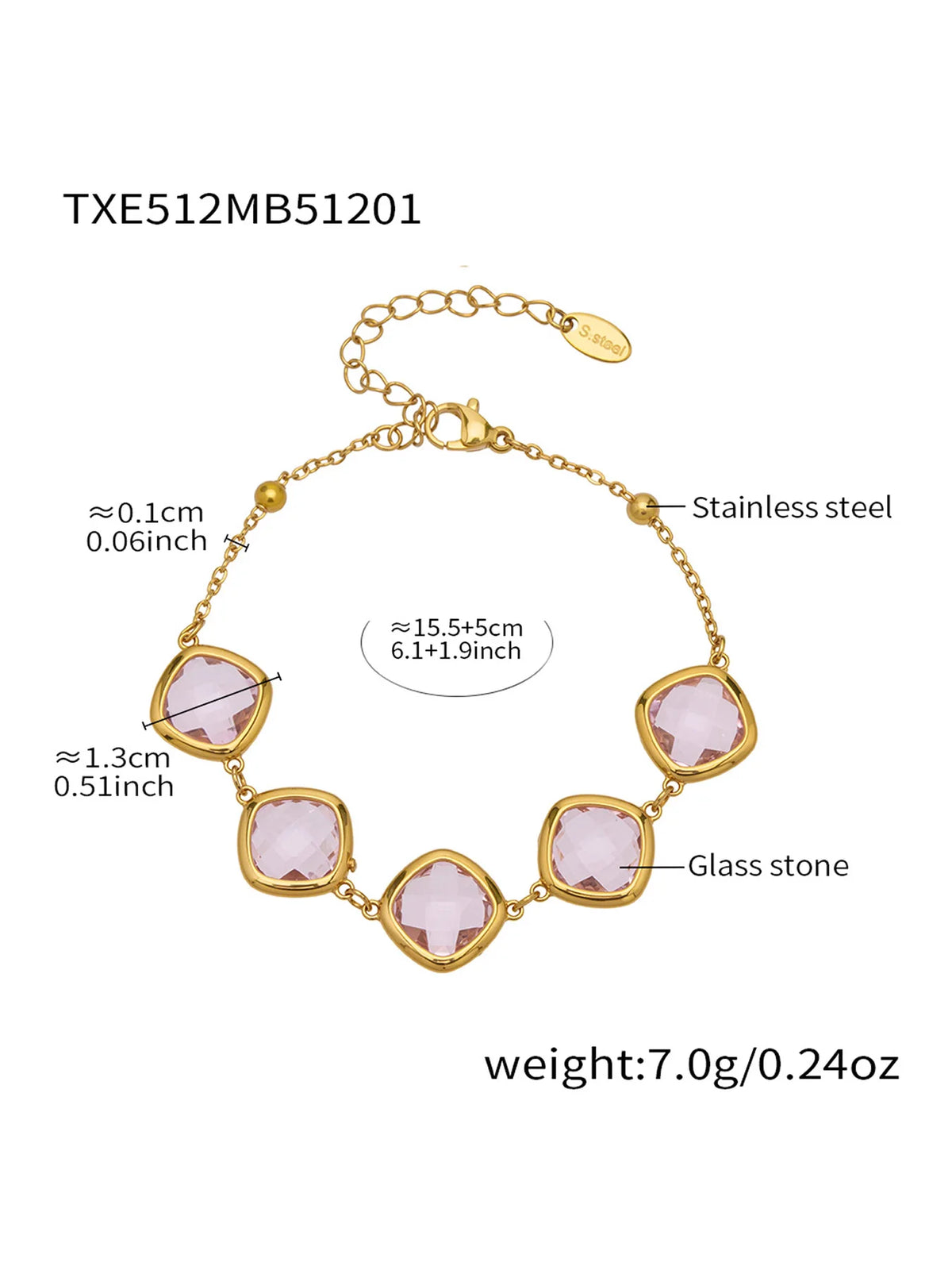 Conjunto de Joyería de Acero Inoxidable con Acabado Dorado