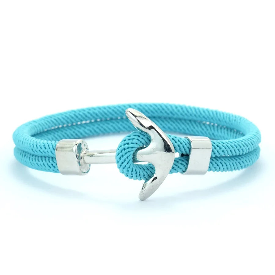 Pulsera de Ancla con Cordón para Hombre