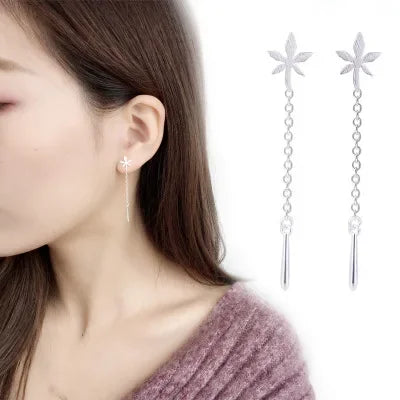 Aretes Colgantes de Plata 925 con Diseños de Estrella, Luna y Corazón