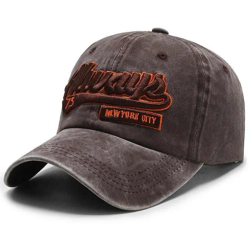 Gorra Retro Lavada con Bordado