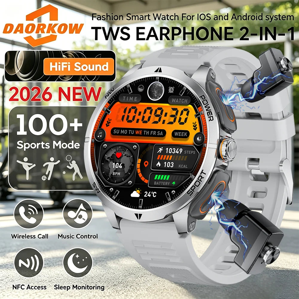 Reloj Inteligente 2 en 1 con Audífonos TWS