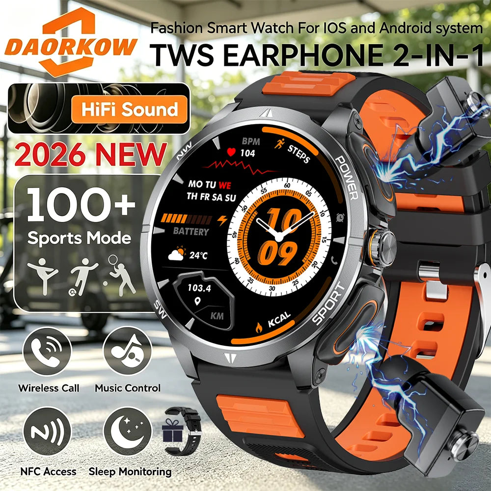 Reloj Inteligente 2 en 1 con Audífonos TWS