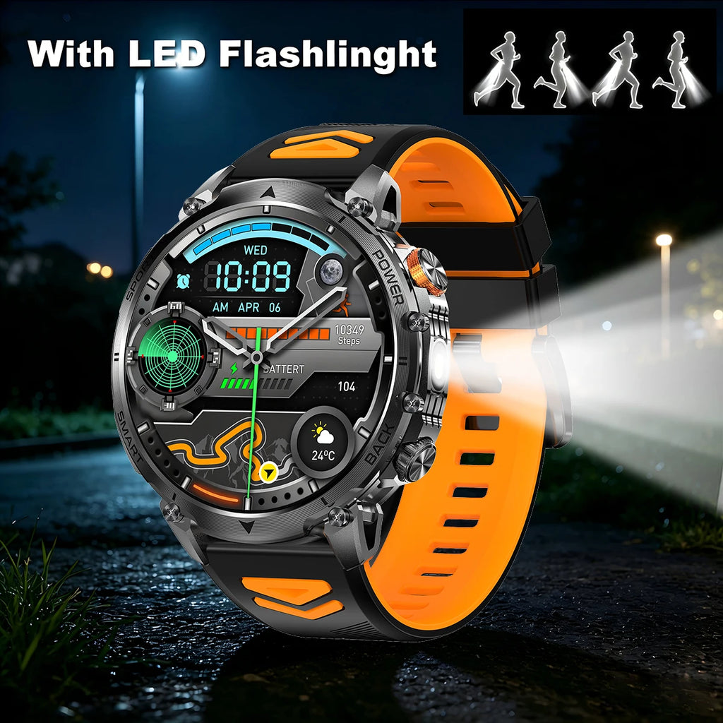 Reloj Inteligente Militar AMOLED con Llamadas Bluetooth
