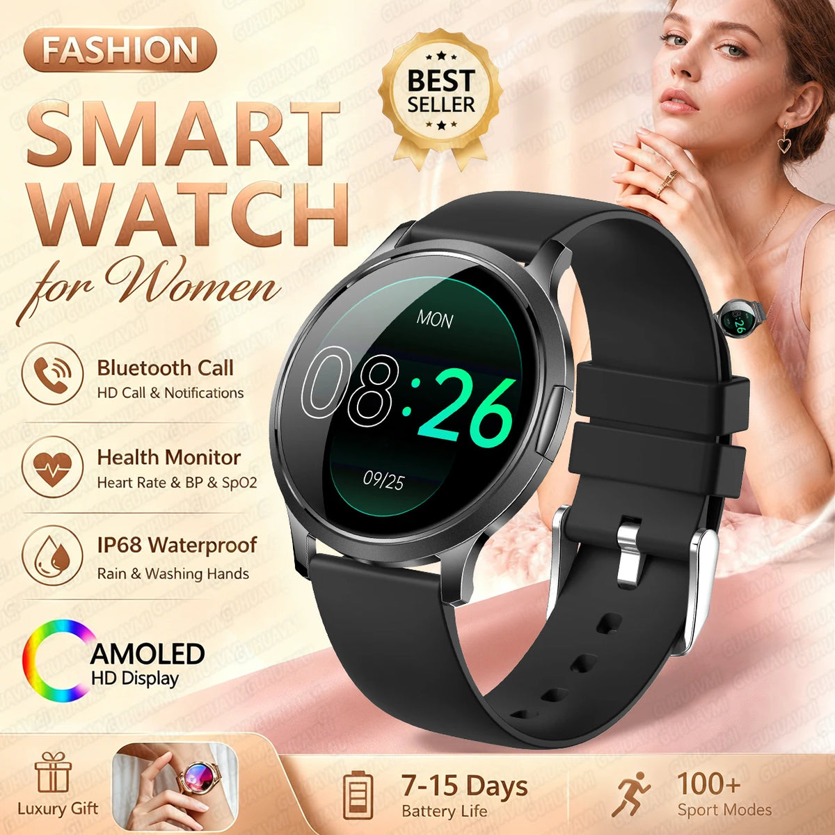 Reloj Inteligente V93 AMOLED Ultrafino