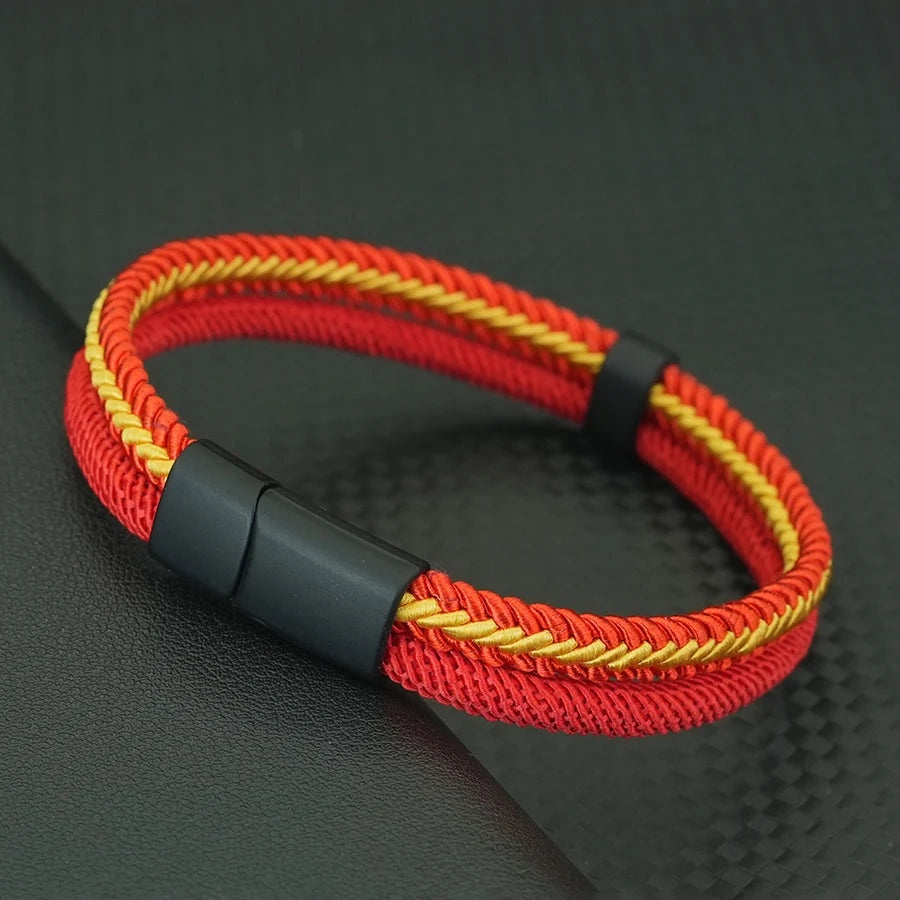 Pulsera Artesanal de Cuerda con Cierre de Seguridad