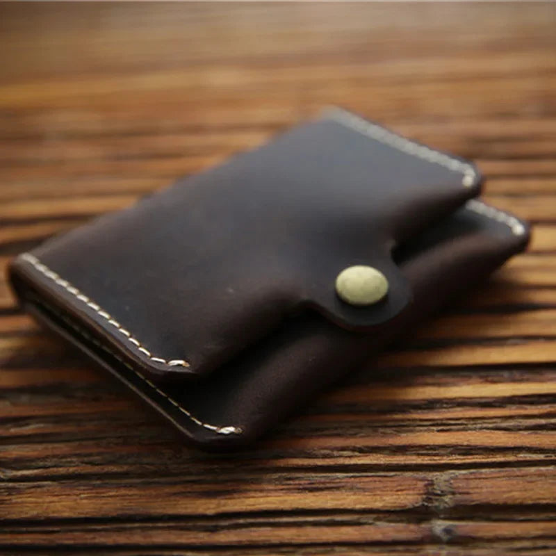 Cartera Minimalista de Cuero Crazy Horse para Hombre