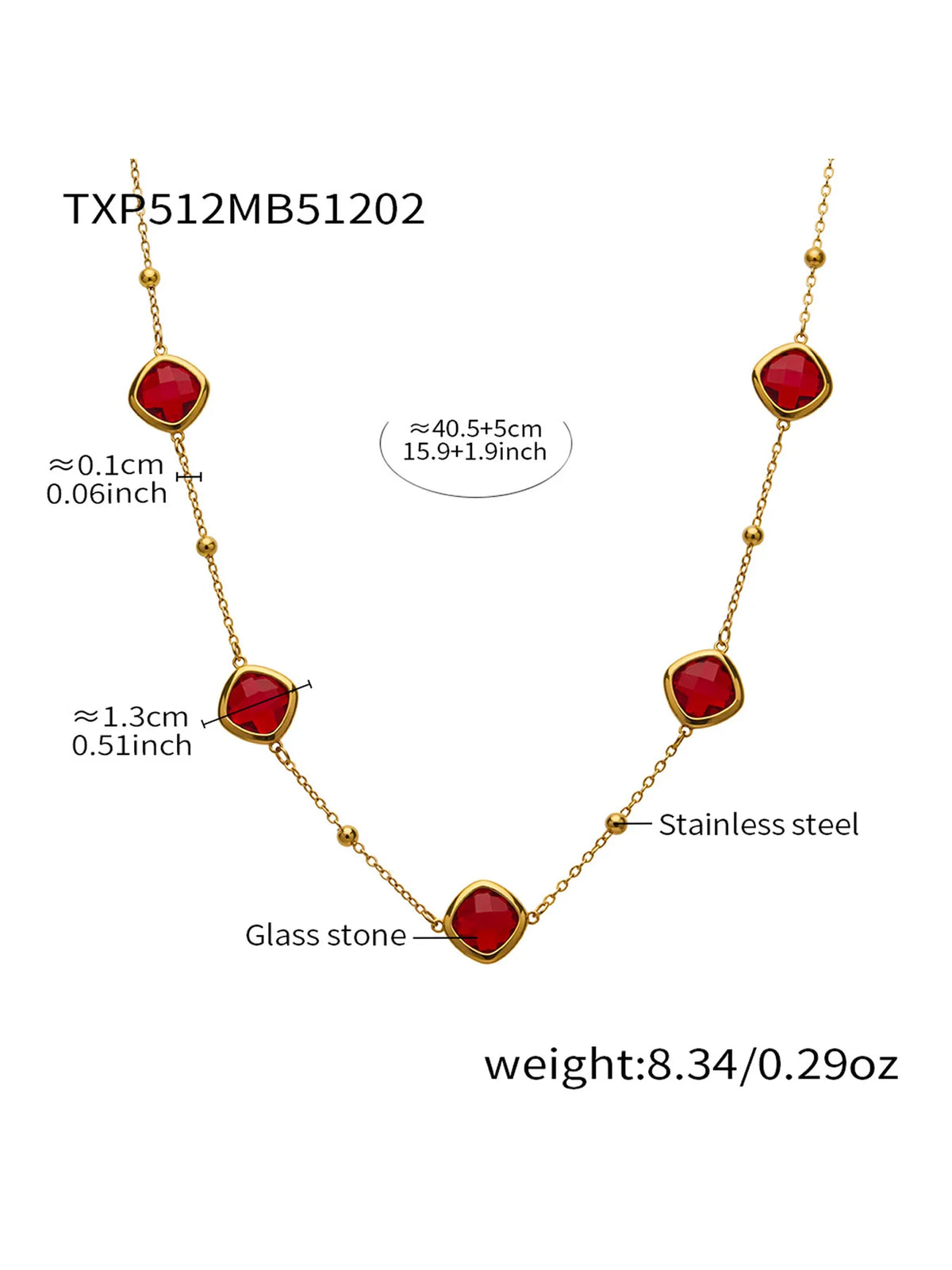 Conjunto de Joyería de Acero Inoxidable con Acabado Dorado