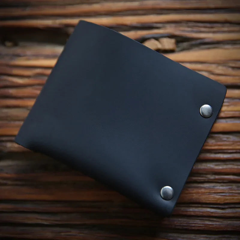 Cartera Delgada de Cuero Crazy Horse