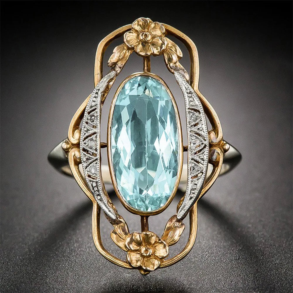 Anillo de Cianita en Plata 925 Estilo Clásico