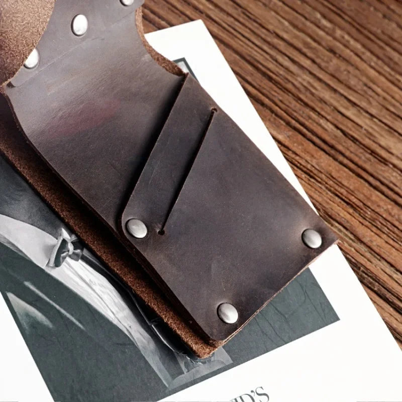 Cartera Delgada de Cuero Crazy Horse