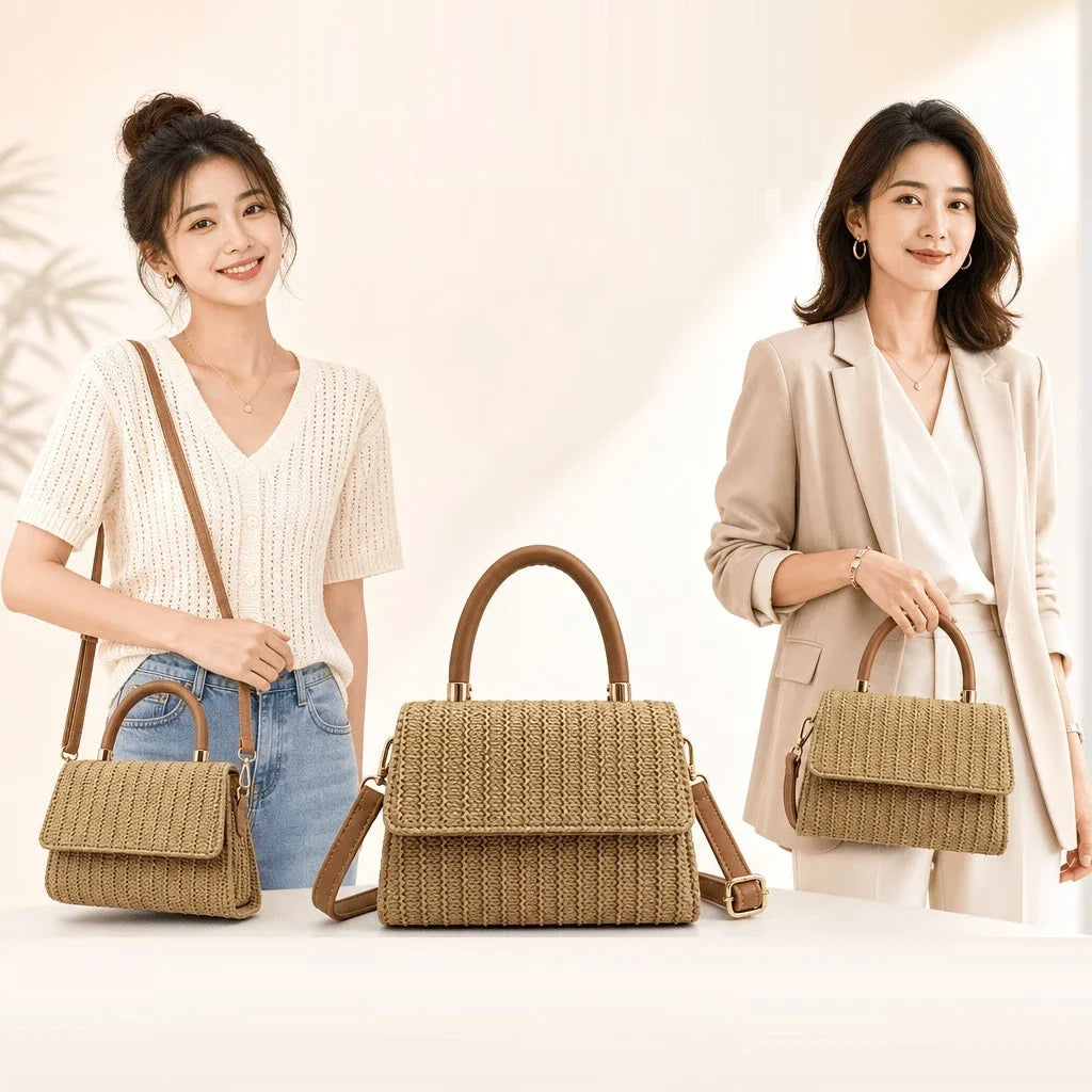 Bolsa Cruzada Cuadrada de PU para Mujer