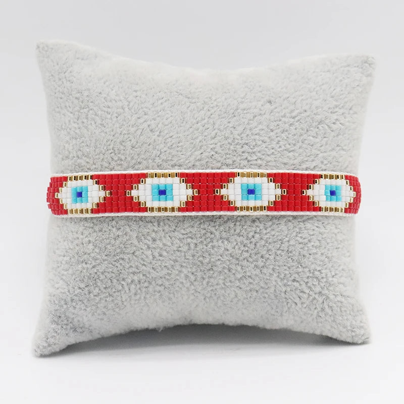 Pulsera Miyuki Tejida a Mano Estilo Bohemio