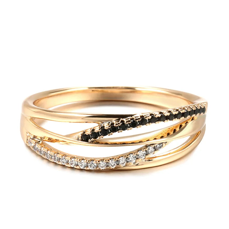 Anillo de Oro Rosa 18K con Diamante Natural
