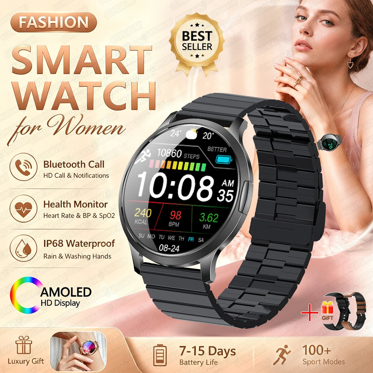 Reloj Inteligente V93 AMOLED Ultrafino