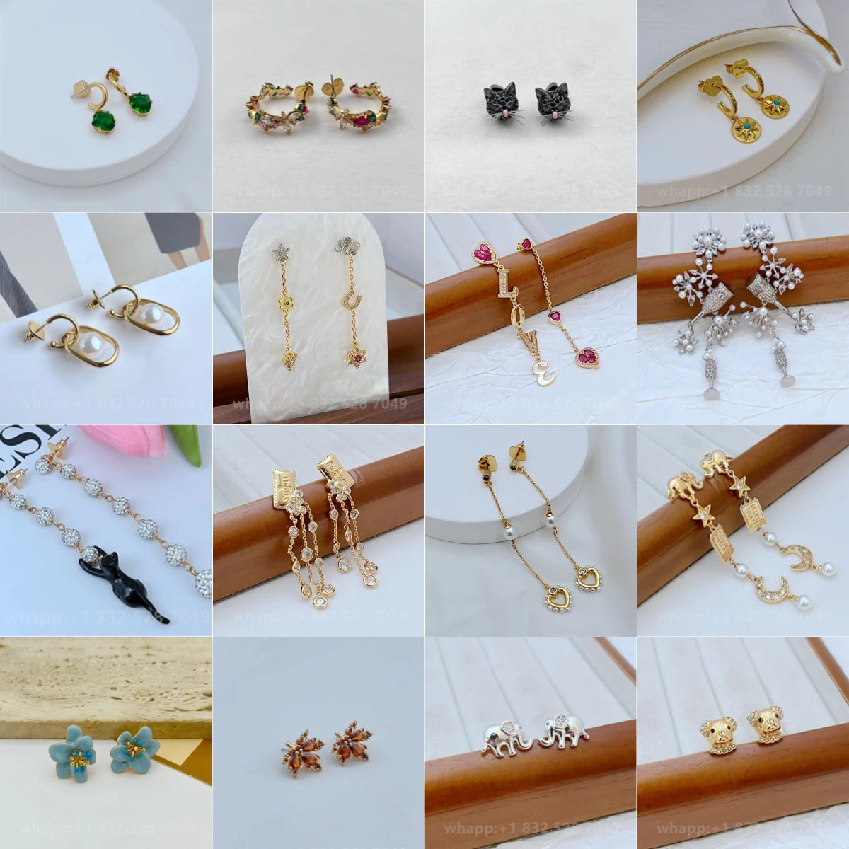 Aretes Tipo Botón con Zirconia para Mujer