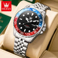 Reloj Redondo Bicolor Azul Rojo