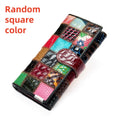 Cartera de Mano de Cuero Genuino Multicolor