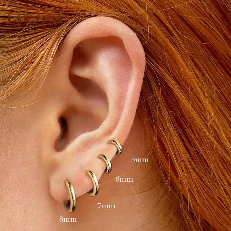 Aretes Aro Retro de Plata 925