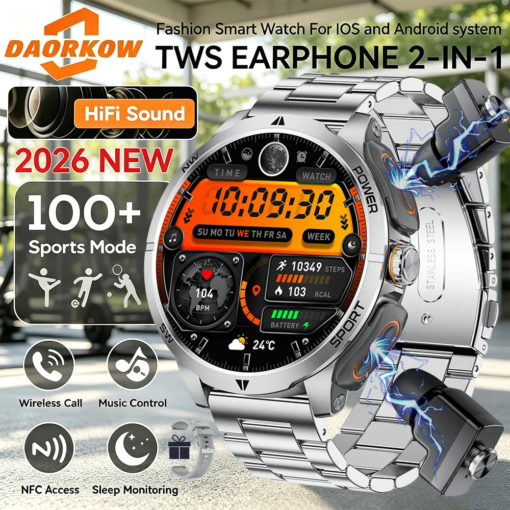 Reloj Inteligente 2 en 1 con Audífonos TWS