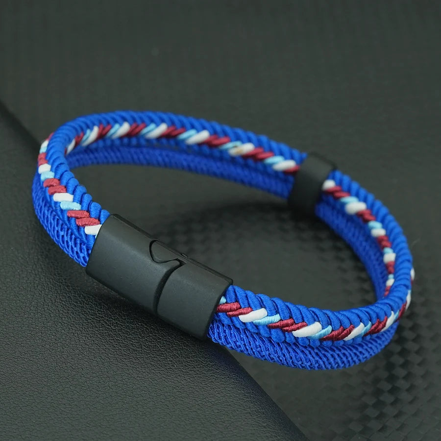 Pulsera Artesanal de Cuerda con Cierre de Seguridad