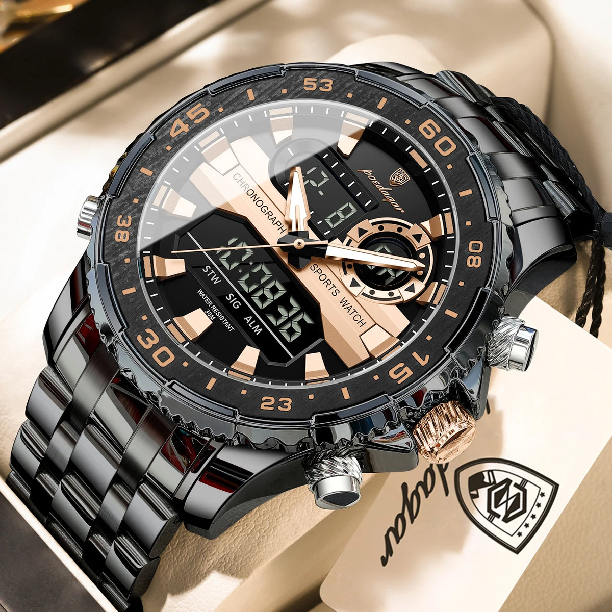 Reloj POEDAGAR E122 LED de Doble Hora